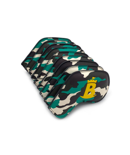 The 9-piece set Baron Meraki Edition Iron Headcovers, Camouflage Green