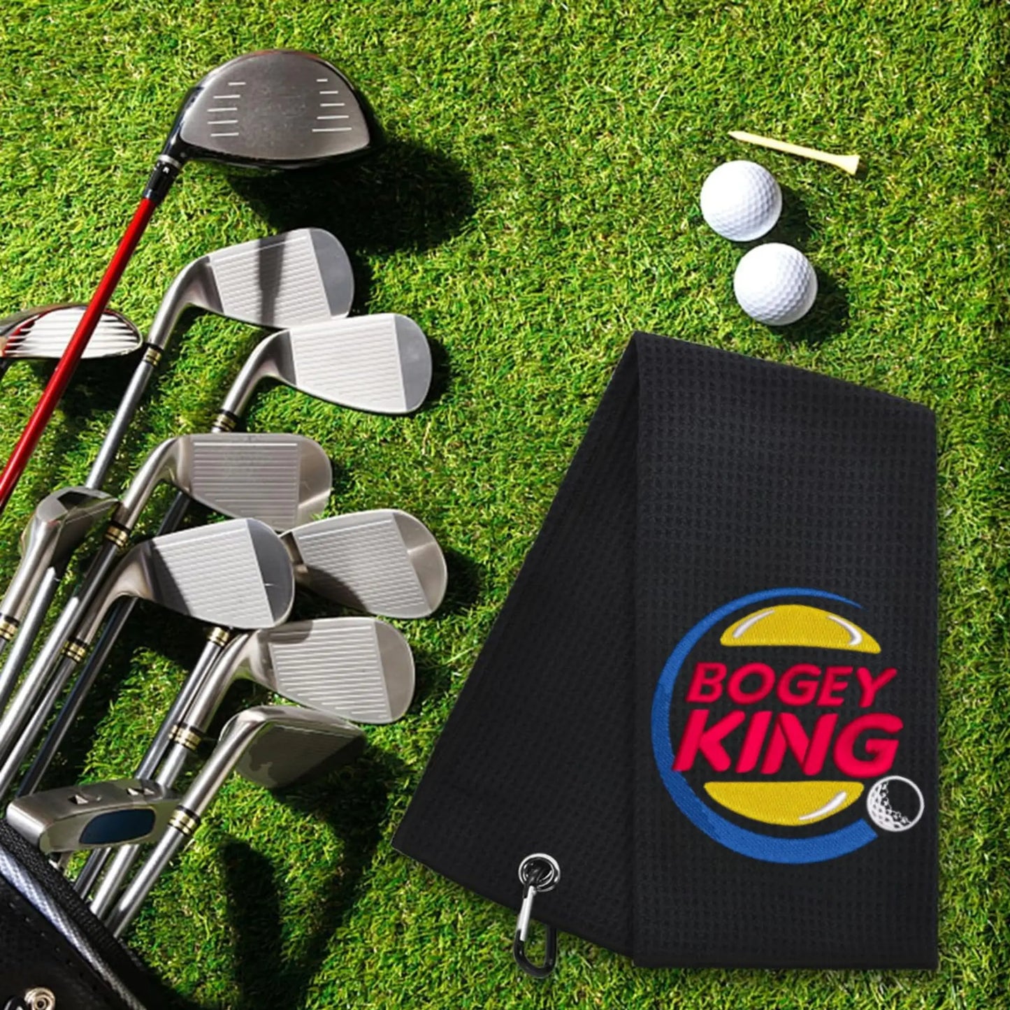 Funny Bogey King Microfiber Premium Golf Towel