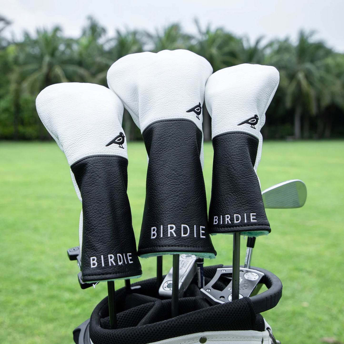 The White and Black Birdies Golf Club Headcovers