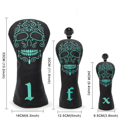 The Green Skull Golf Club Headcover Set