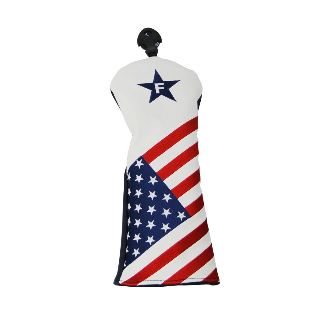 The Retro Stars and Stripes Driver and Woods Headcovers