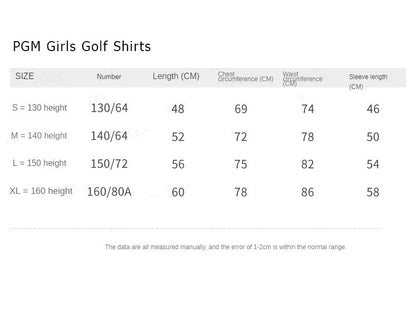 PGM Girls Golf Long Sleeve T Shirts