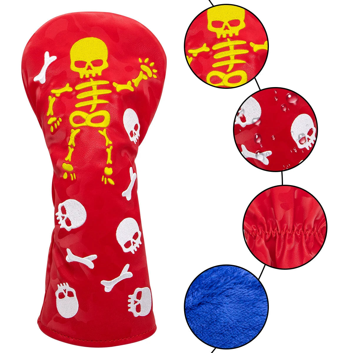 The Red Hot Skeletons Golf Club Headcovers