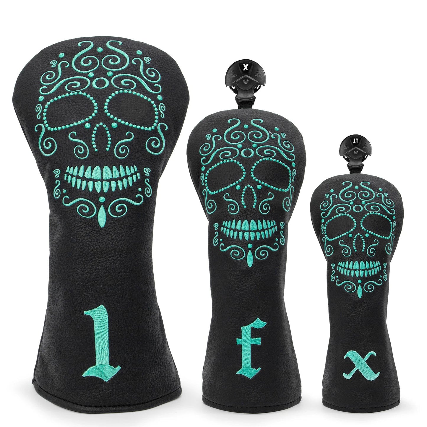 The Green Skull Golf Club Headcover Set