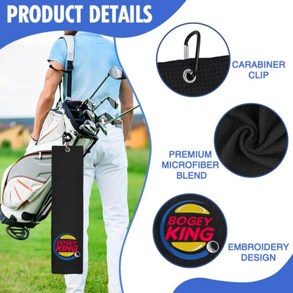 Funny Bogey King Microfiber Premium Golf Towel