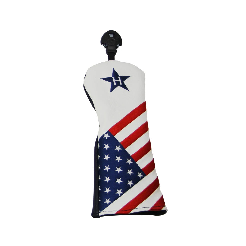 The Retro Stars and Stripes Driver and Woods Headcovers