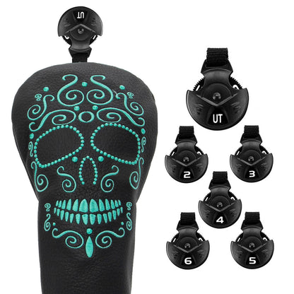 The Green Skull Golf Club Headcover Set