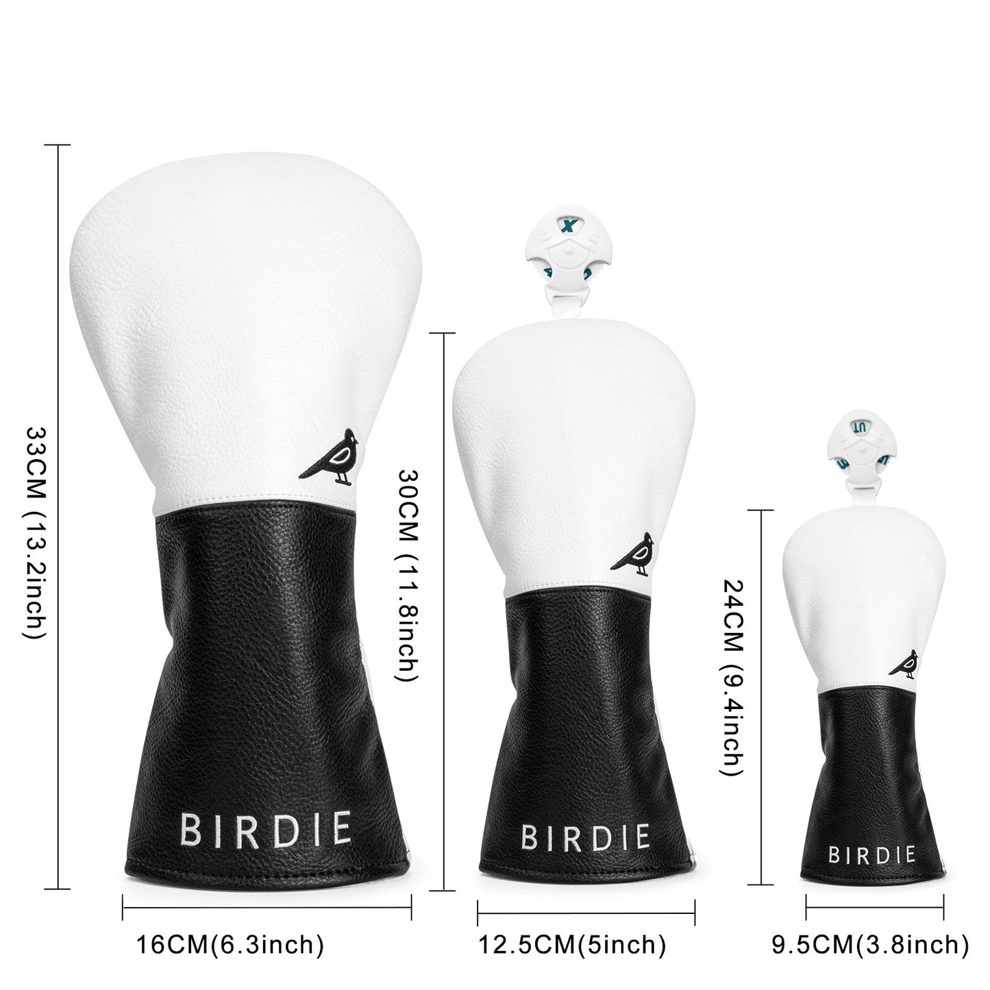 The White and Black Birdies Golf Club Headcovers