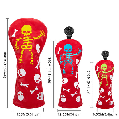 The Red Hot Skeletons Golf Club Headcovers